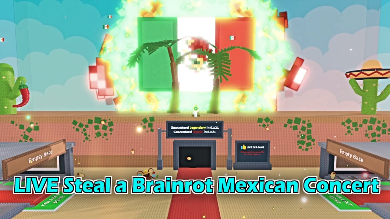 NEW full Steal a Brainrot Mexican Live Concert! 🌯🌮