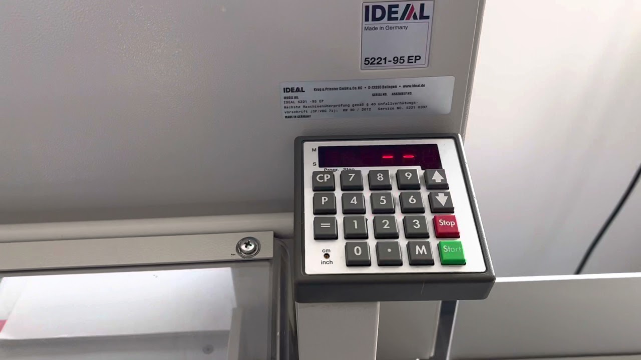 Ideal 5221-95 EP guillotine