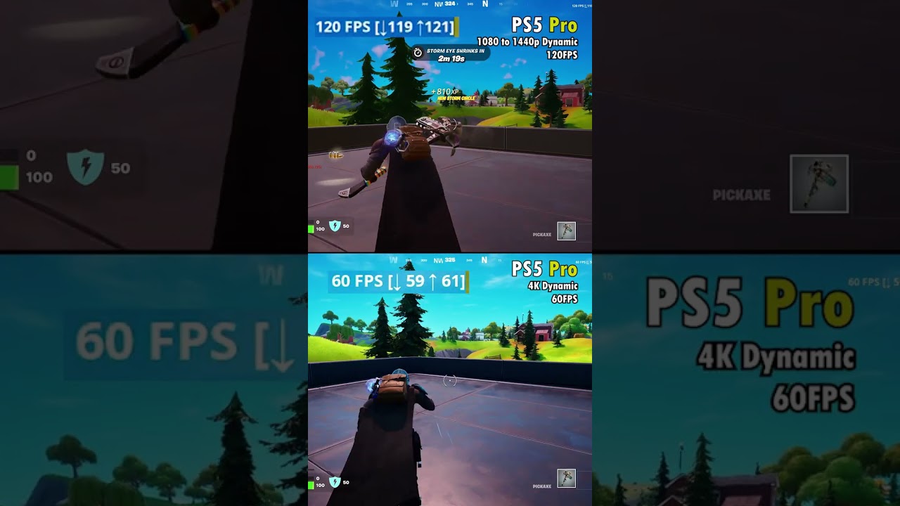60 kl./s kontra 120 kl./s w Fortnite na PS5 Pro #PS5Pro #fortnite #ps5