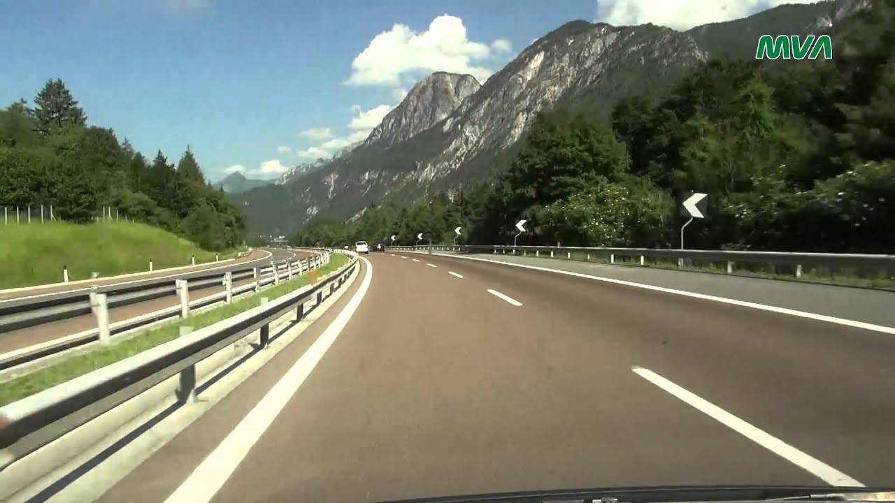 Von Österreich nach Italien über die  A10  A2  A23