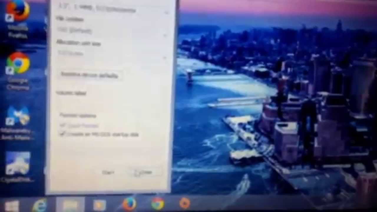 How To Create An MS-DOS Boot Disk On A Physical Windows 8.1/8 Machine.
