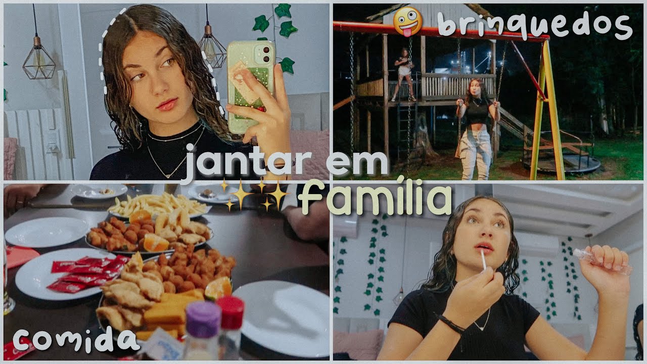 vlog: jantar em família😋 ~ arrume-se cmg, parquinho, comida ~