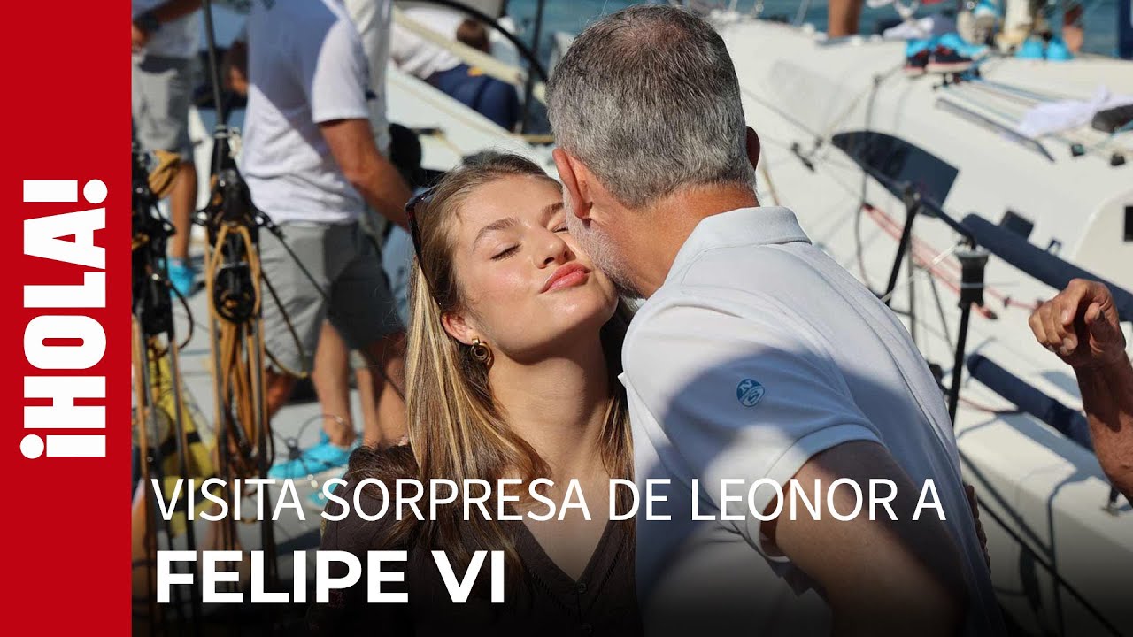 Abrazo, beso y un 'selfie': las mejores imágenes de la Princesa Leonor junto a su padre en Mallorca