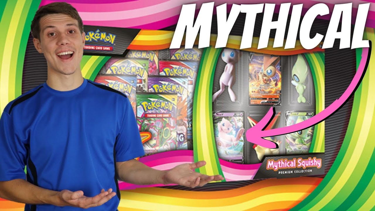 Mythical Squishy Premium Collection Box - Mythical Legendary Pokemon Cards