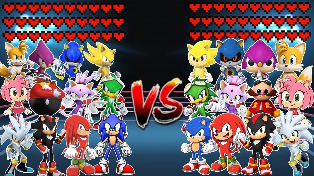 All Sonic Characters vs All Baby Sonic Characters! Meme battle 