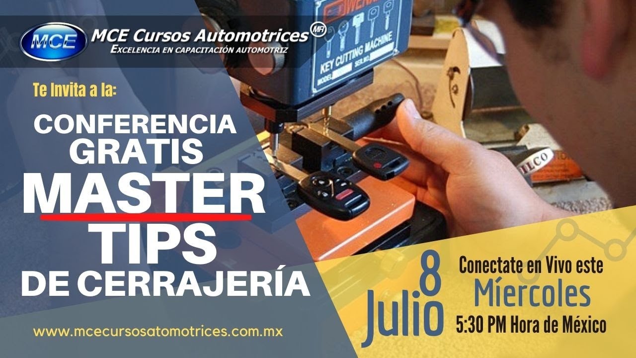 8 Jul - Conferencia Gratis Master Tips de Cerrajería