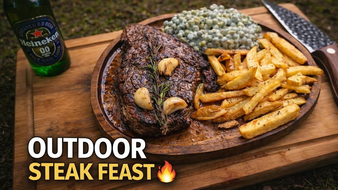 Giant Steak Feast in the Wilderness!