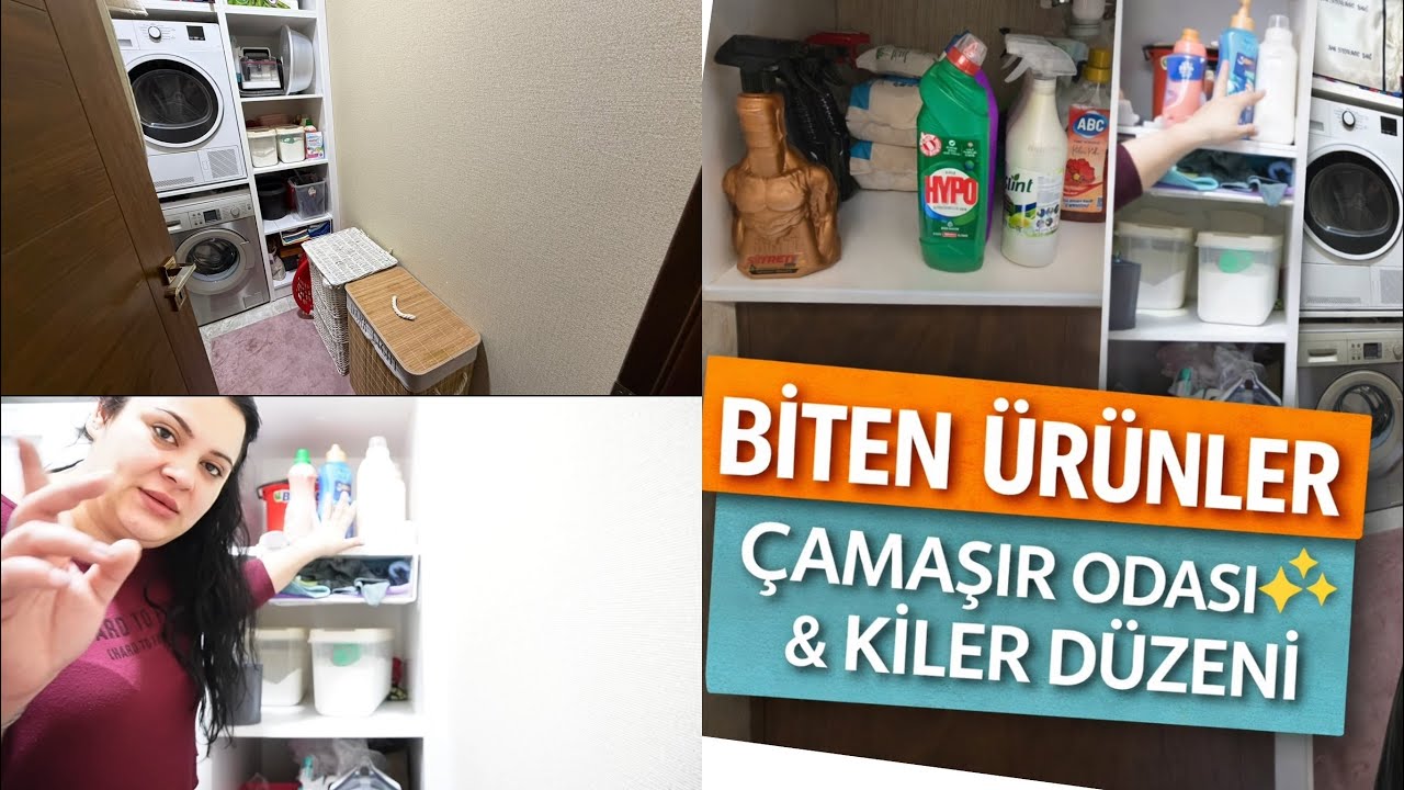 Biten Ürünler | Çamaşır Odası & Kiler Düzeni 🧺✨ Temizlik, Düzen & Ev Rutinleri