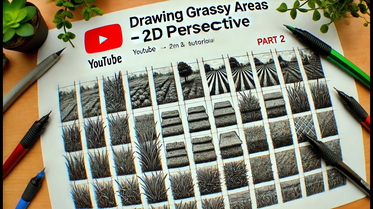 How to Draw Grassy Fields in Pen and Ink | Part 2