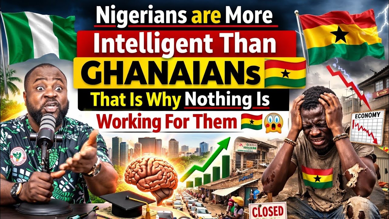 Nigerians are more intelligent than GHANAIANs that's why they're jealous of them Ghana man says😱🇳🇬🇬🇭