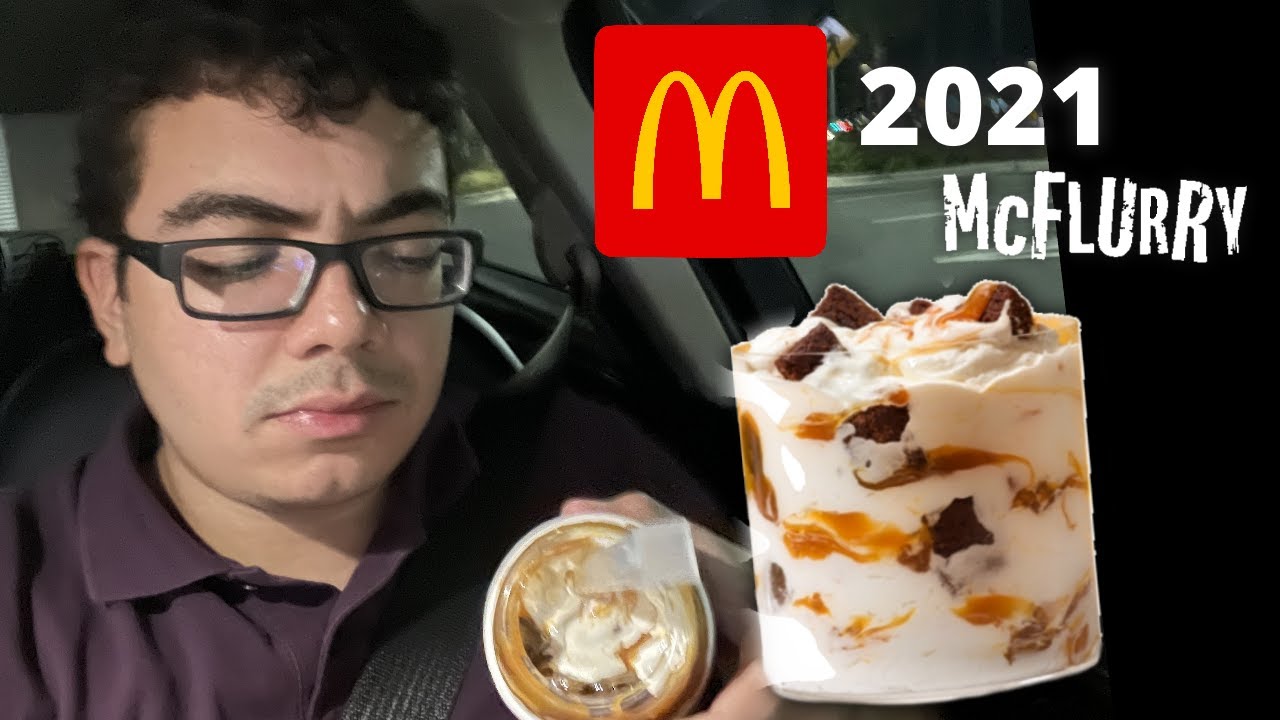 McDonald's NEW Caramel Brownie McFlurry! 2021 food taste test!