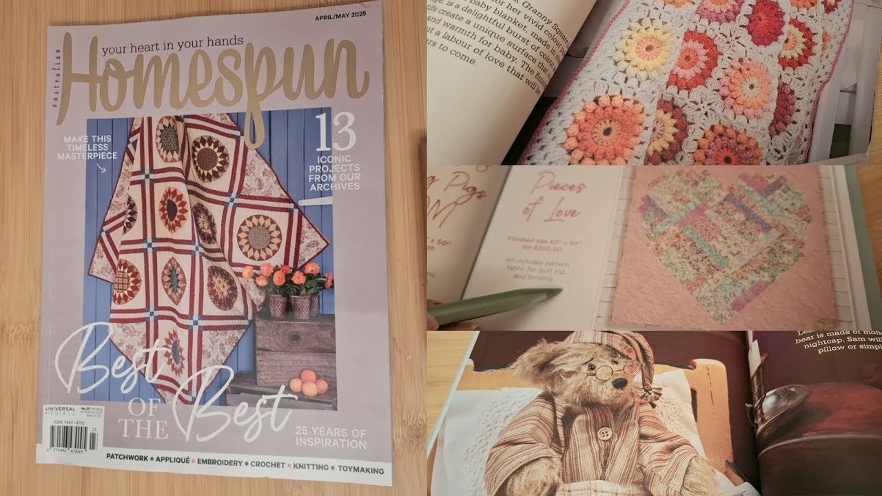 Soft Whisper ASMR   Flipping Through Homespun Magazine Quilts, Crafts & Crochet