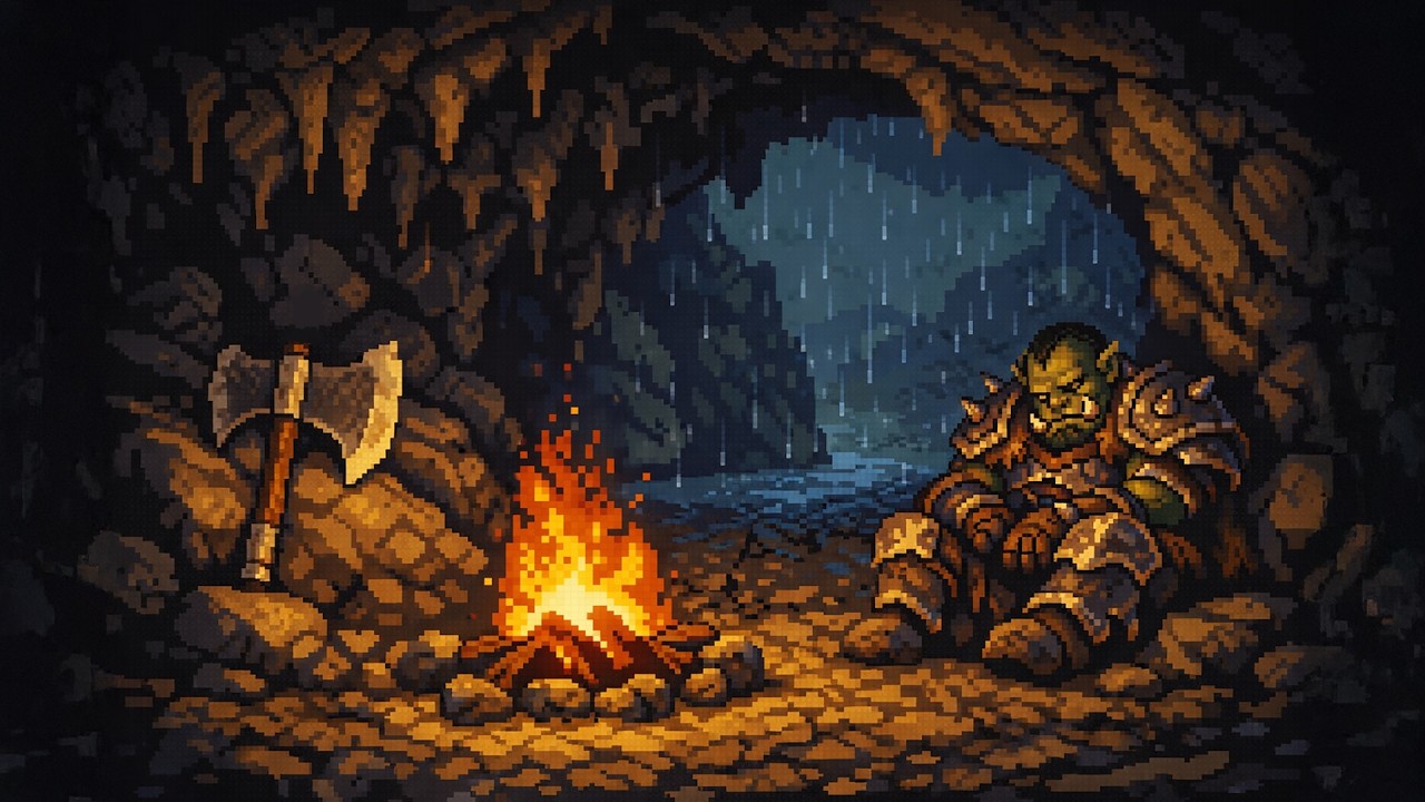 Rest, Adventurer… the rain cannot reach this fire