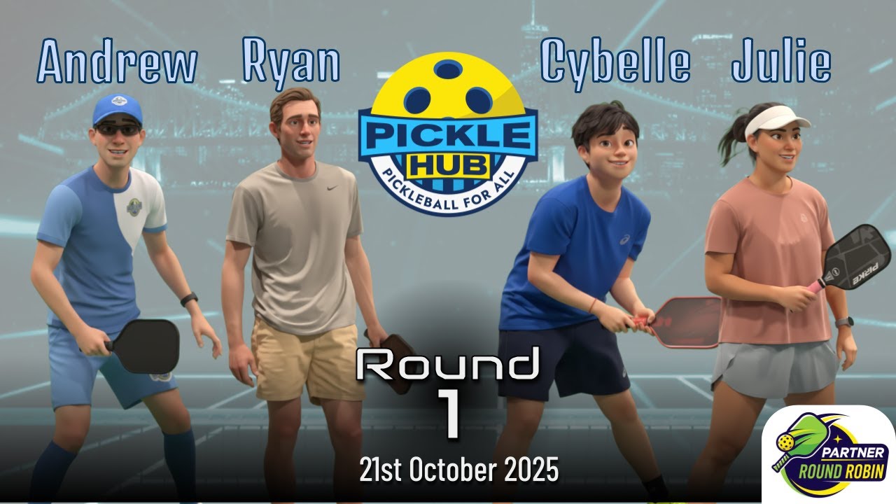 Andrew/Ryan -vs- Cybelle/Julie - Partner Pickleball Round 1 - 21st Oct 2025