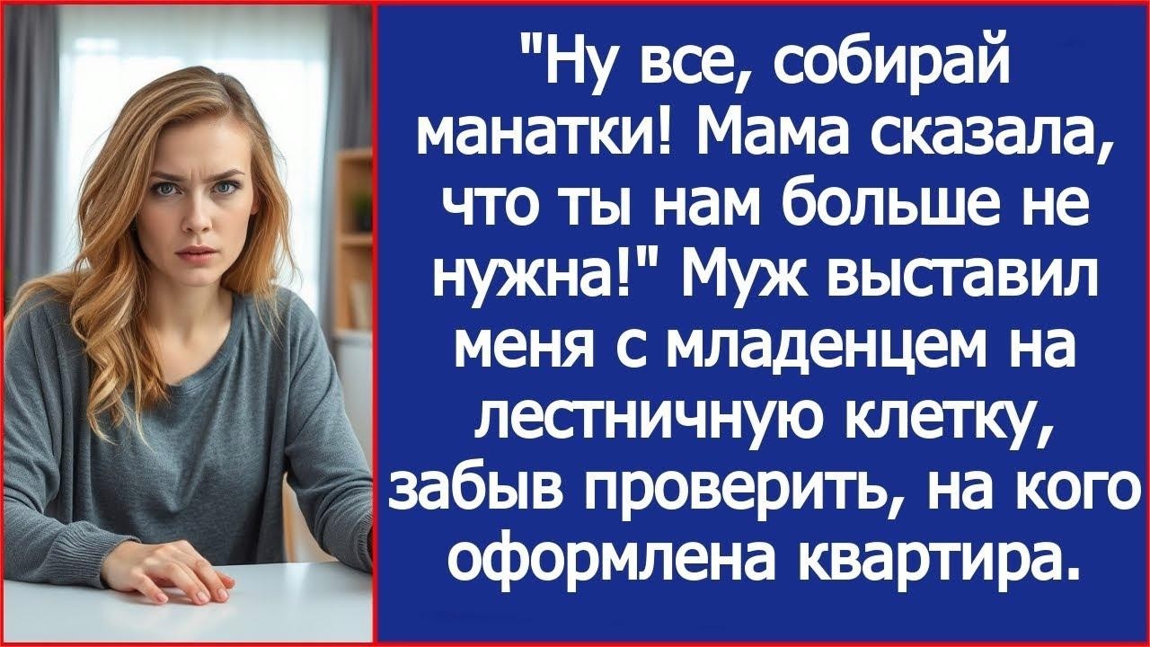 Ну все, собирай манатки! Мама сказала, что ты нам больше не нужна!  Заявил муж за ужином