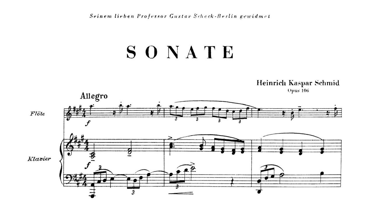 Heinrich Kaspar Schmid – Flute Sonata