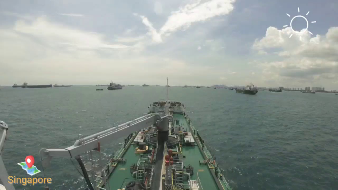 Daily activity at Singapore bunker tanker....