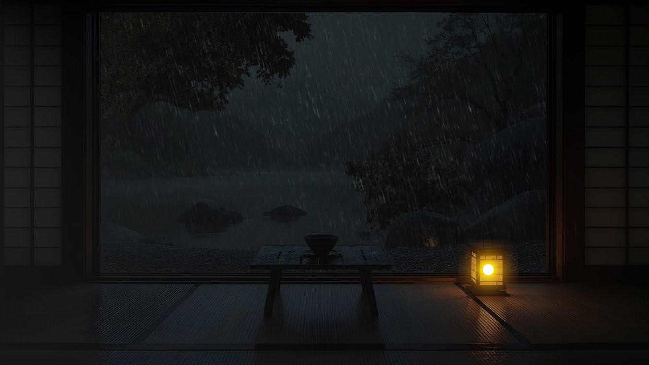 Japanese Rain Night for Deep Sleep | Relaxing Rain Sounds