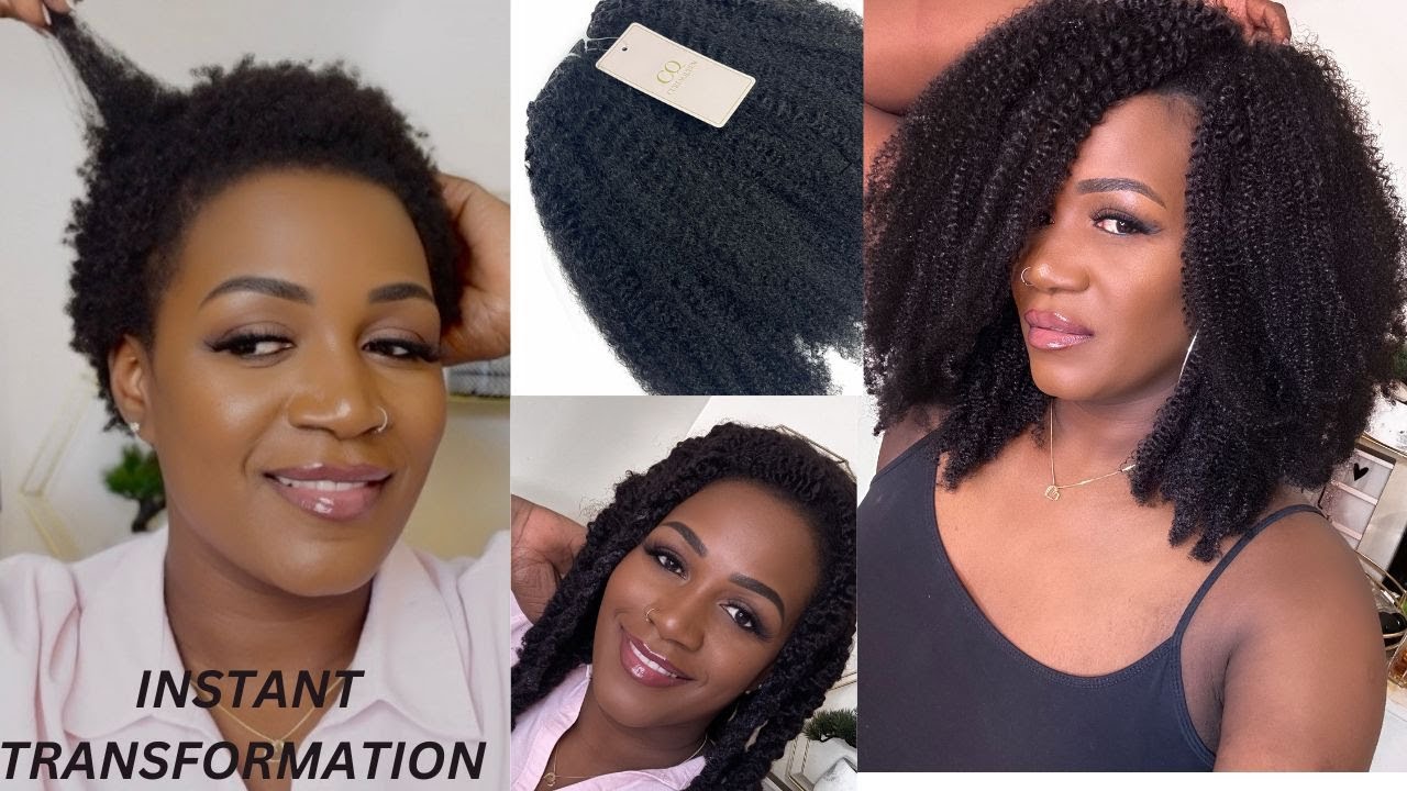 OMG I Tried The Kinky Coarse 4a/4b Clip Ins For TWA That Look So Natural | Curls Queen