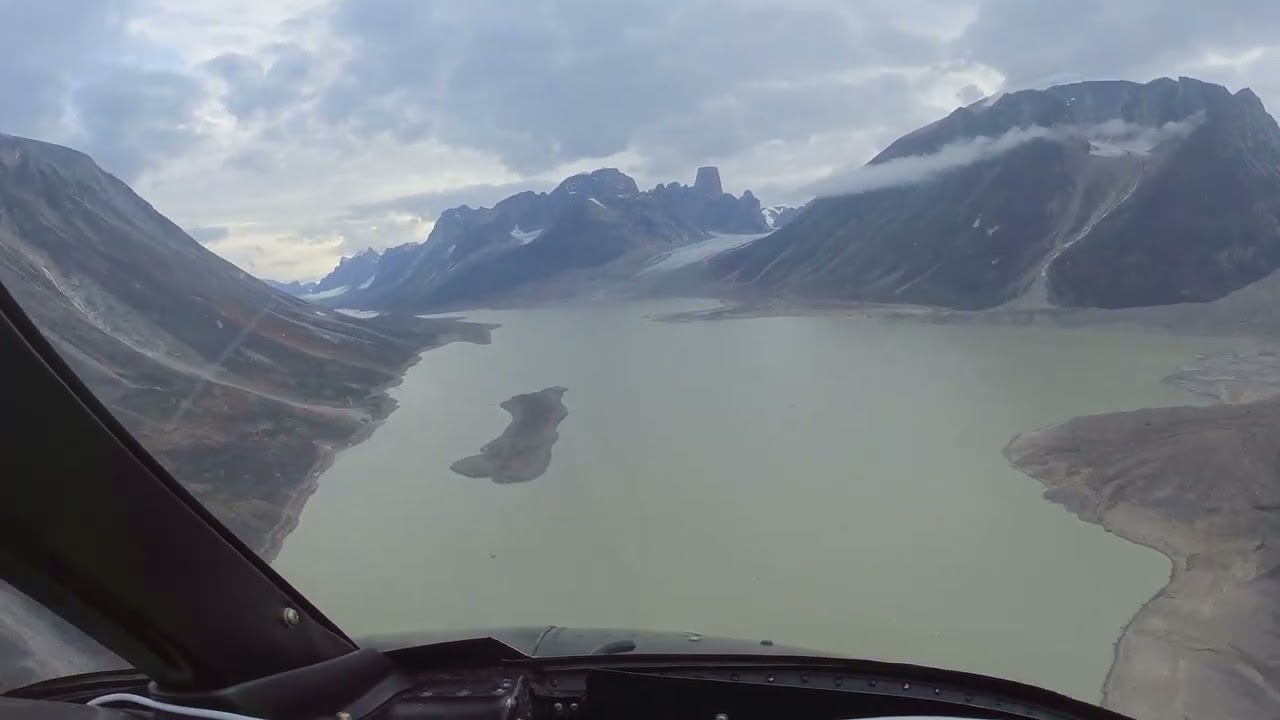Flying through Akshayuk Pass, Nunavut!