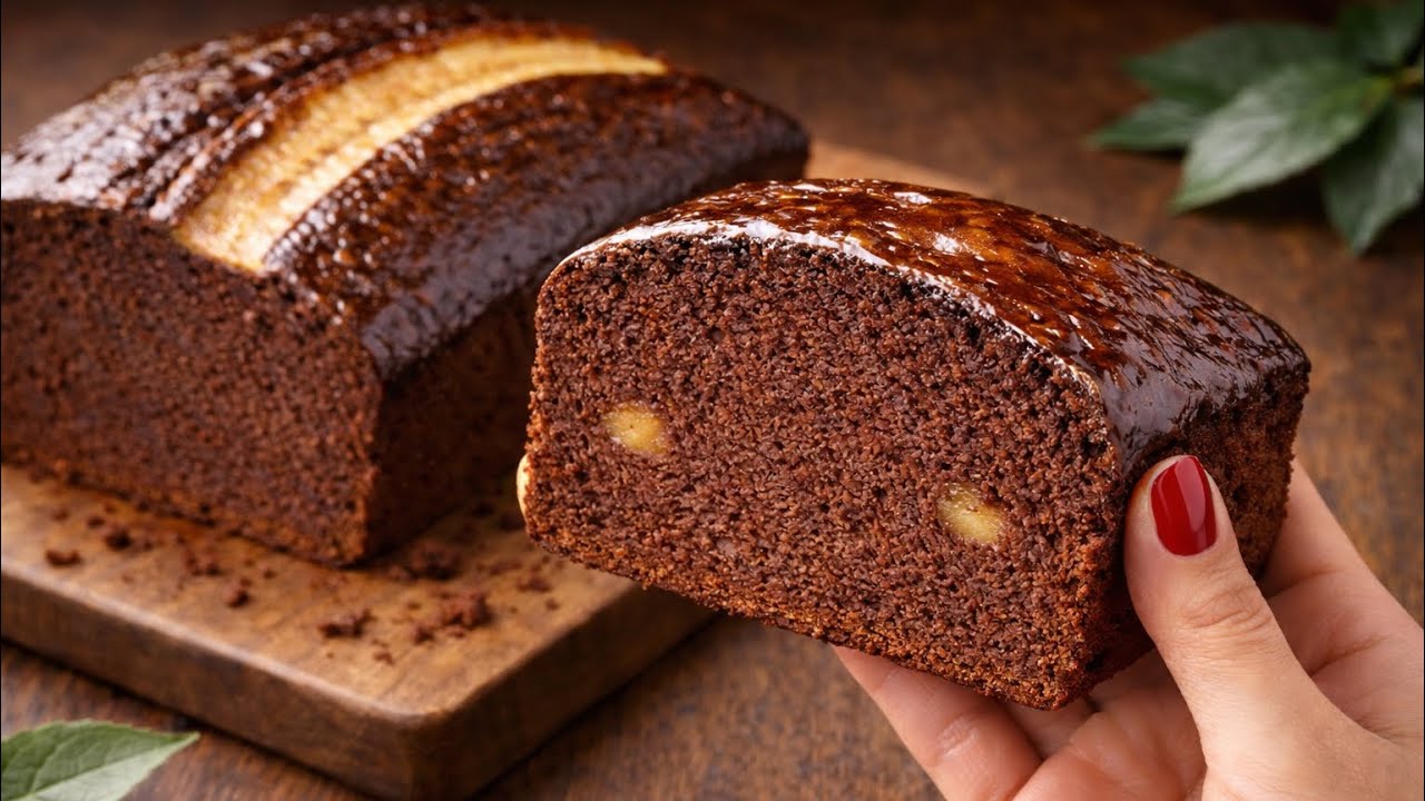 The Softest Chocolate Banana Cake Without Butter