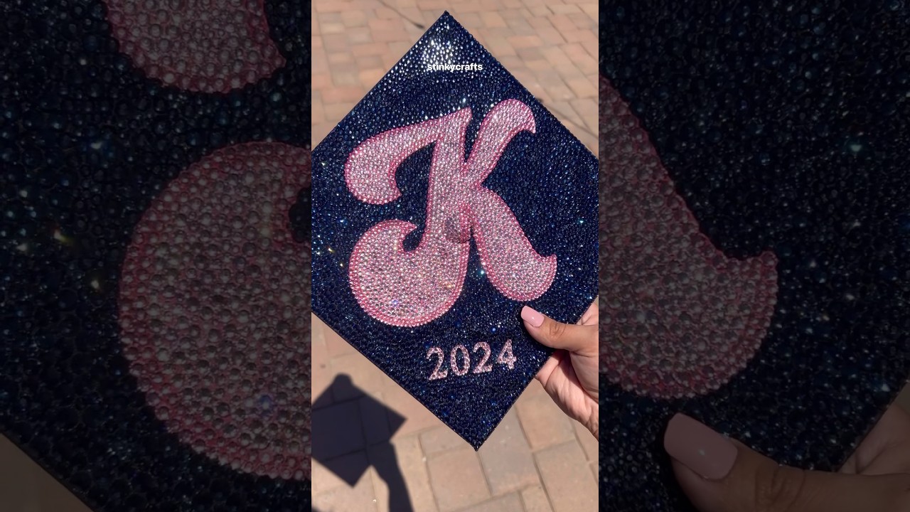 i secretly bedazzled my bestie&rsquo;s grad cap ✨👩&zwj;🎓