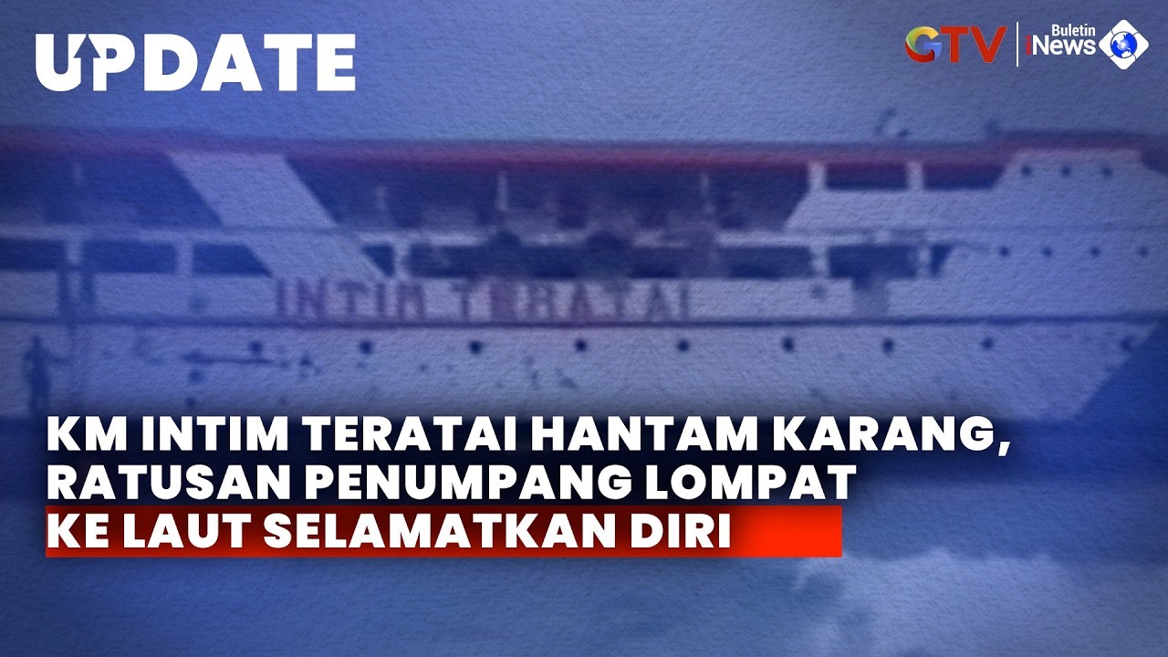 Mencekam! KM Intim Teratai Hantam Karang, Penumpang Nekat Terjun ke Laut