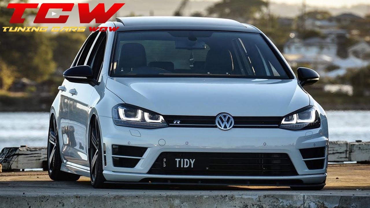 VW Golf MK7 R Line Bagged on Rotor Rims Modified by Tidy
