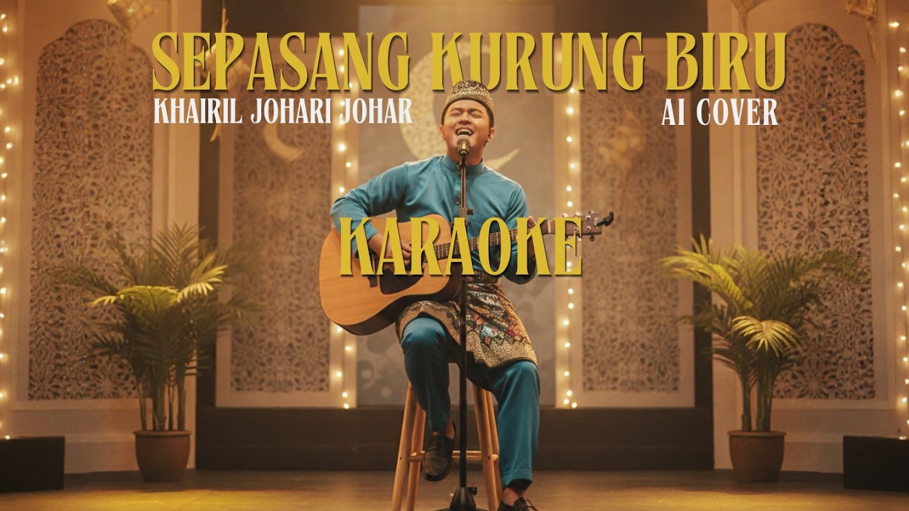 KARAOKE | Sepasang Kurung Biru | Khairil Johari Johar | AI Cover | Raya Edition