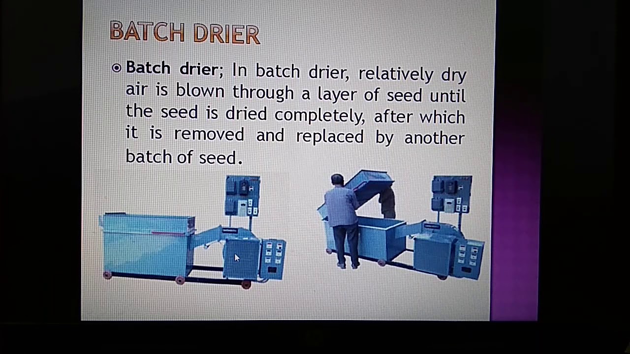 Seed Drying Seed Technology Class