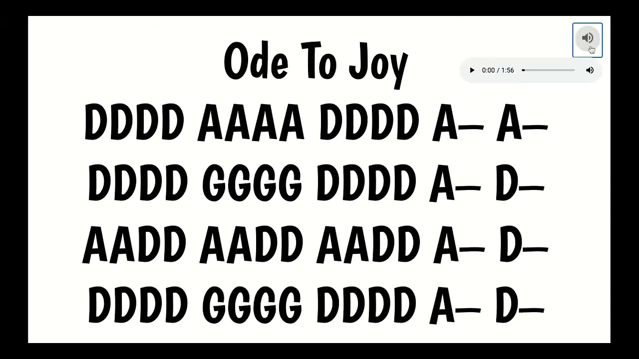 Ode to Joy - Open String version