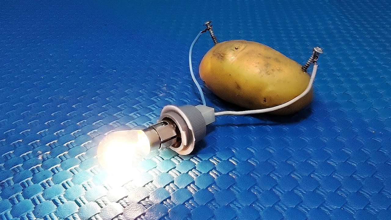 How to generate free electricity from potato (12v Car Lamp) | Simple Tips