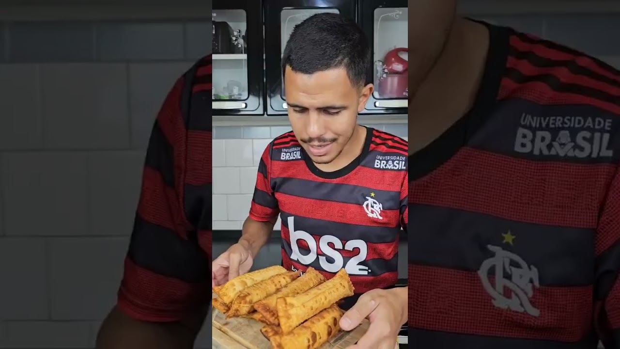 Enroladinho de salsicha com massa de Pastel! É Incrível