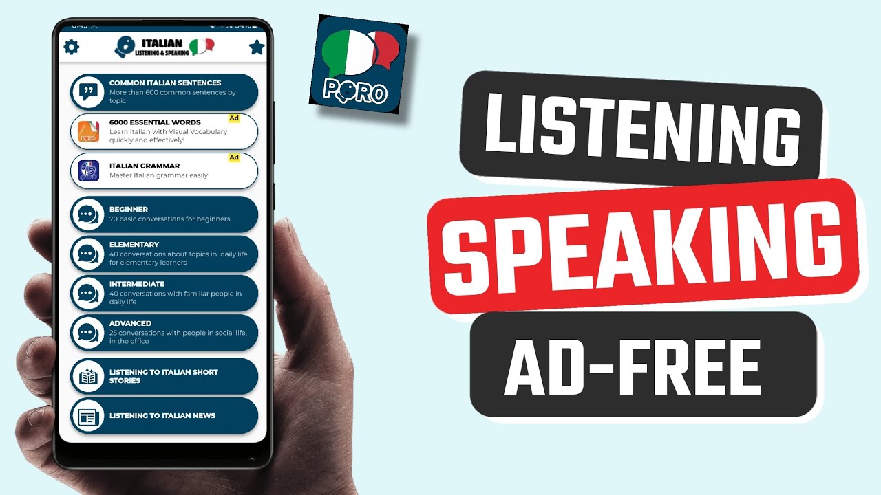 Best Free Italian Listening & Speaking App for Android