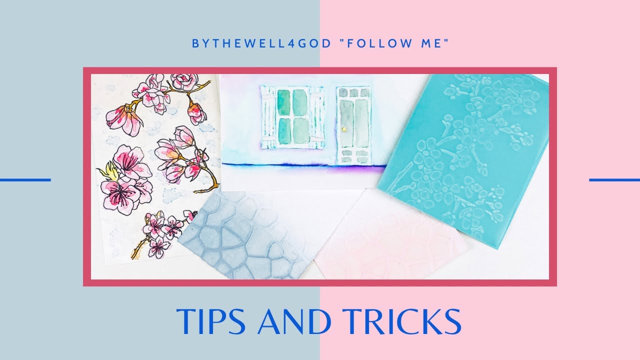 Tips and Tricks | No-Line Watercolor, Acetate Stamping, Dry Embossing with Stencils!
