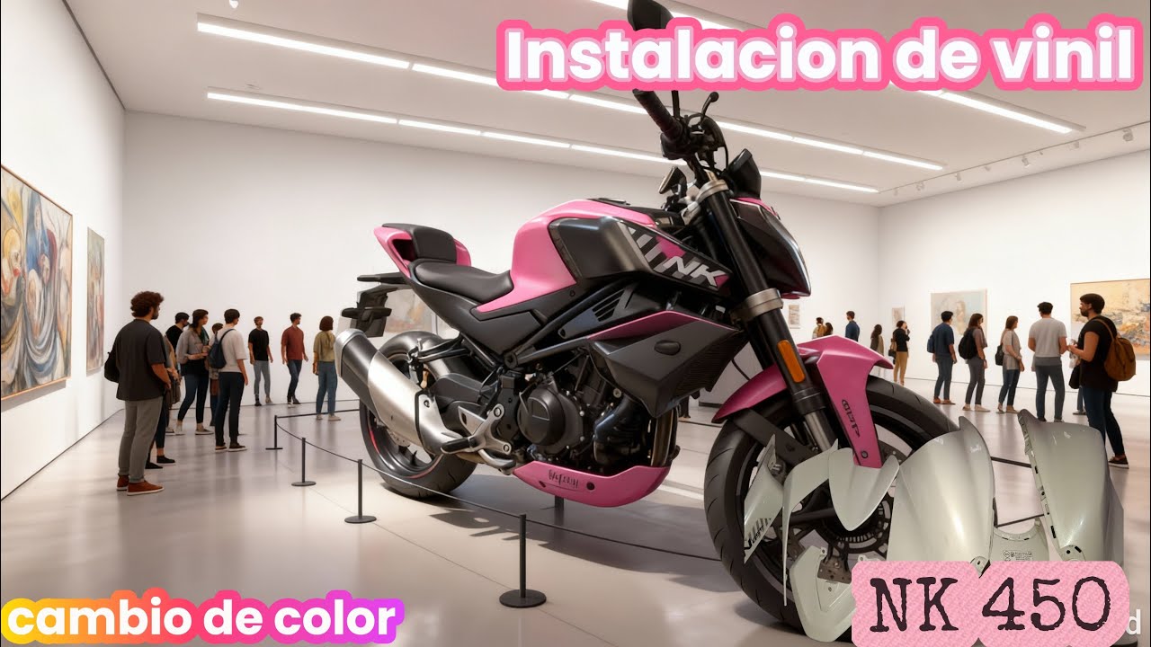 CAMBIO DE COLOR A LA NK 450 🩷🏍| INSTALACIÓN DE WRAP 