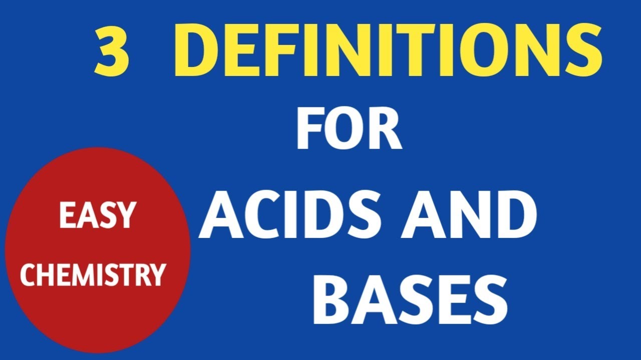 ACIDS AND BASES/3 DEFINITIONS/LOWRY BRONSTED CONCEPT/LEWIS CONCEPT/ARRHENIUS CONCEPT/PROTON CONCEPT