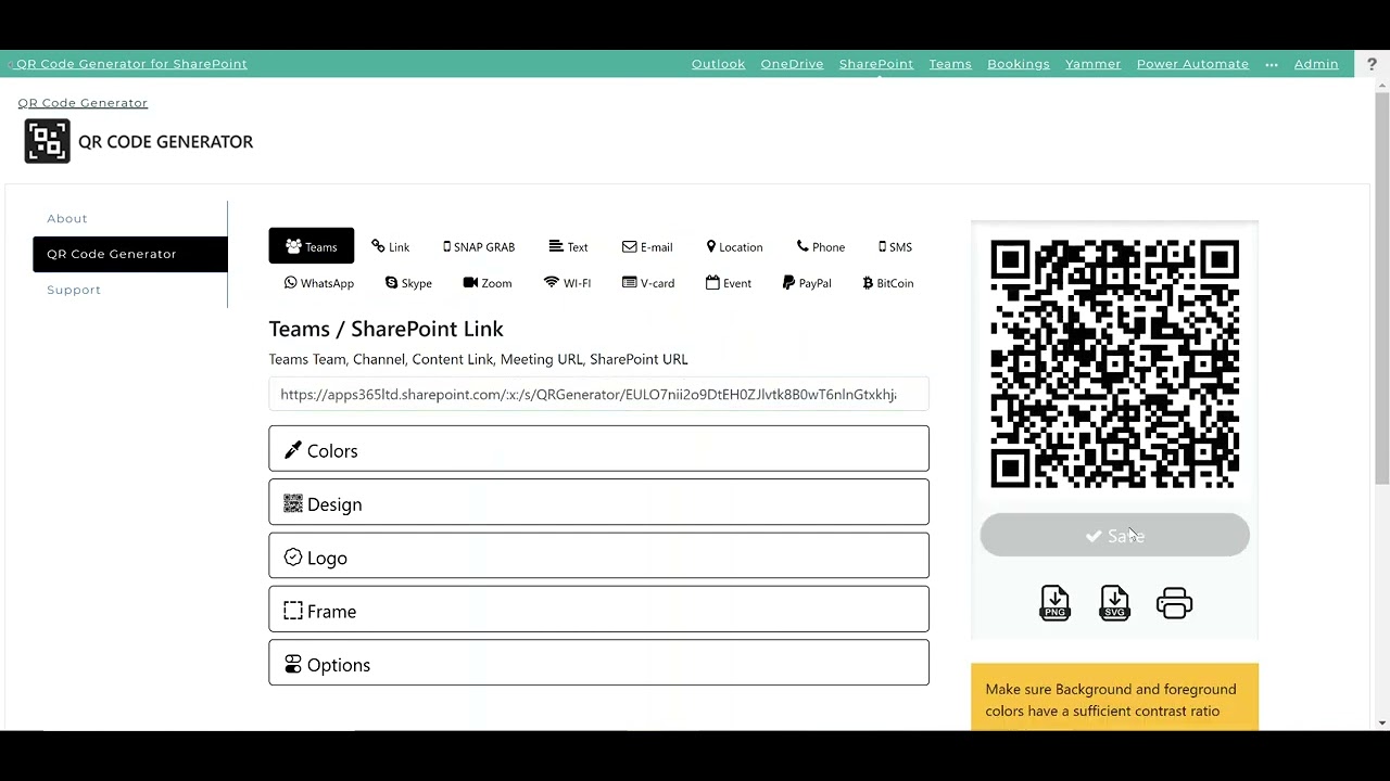 QR Code Generator for SharePoint