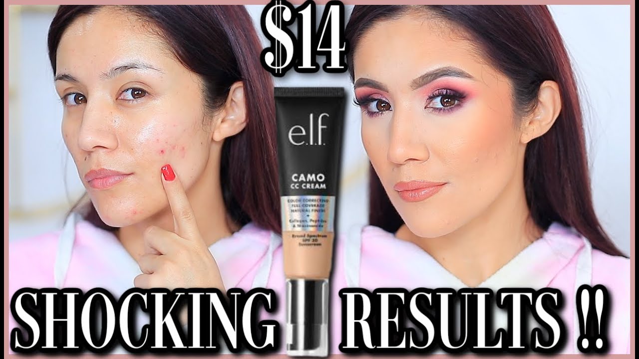ELF CAMO CC CREAM FOUNDATION WEAR TEST : DRUGSTORE FOUNDATION