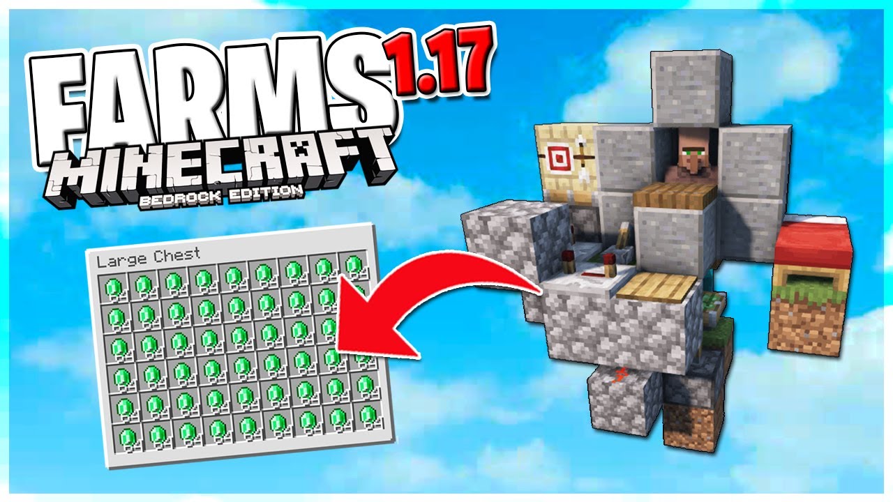 FARM di SMERALDI INFINITI *GLITCH* in Minecraft Bedrock 1.17 (MCPE/Xbox/PS4/Switch/Win10)