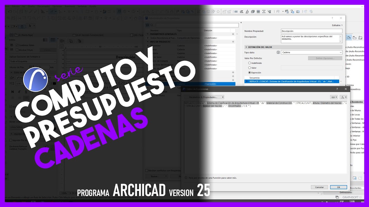 📈 ArchiCAD: Cómputo y Presupuesto - #3 Tipo de Dato: Cadena