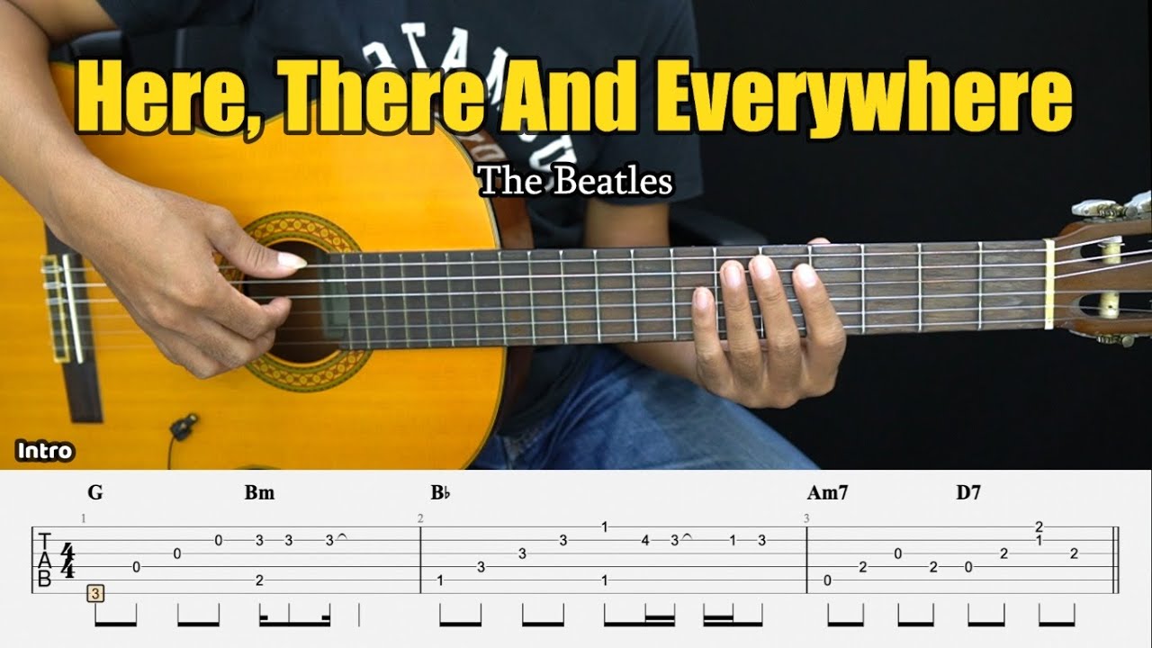 Here, There and Everywhere - The Beatles - Fingerstyle Guitar Tutorial + TAB & Lyrics