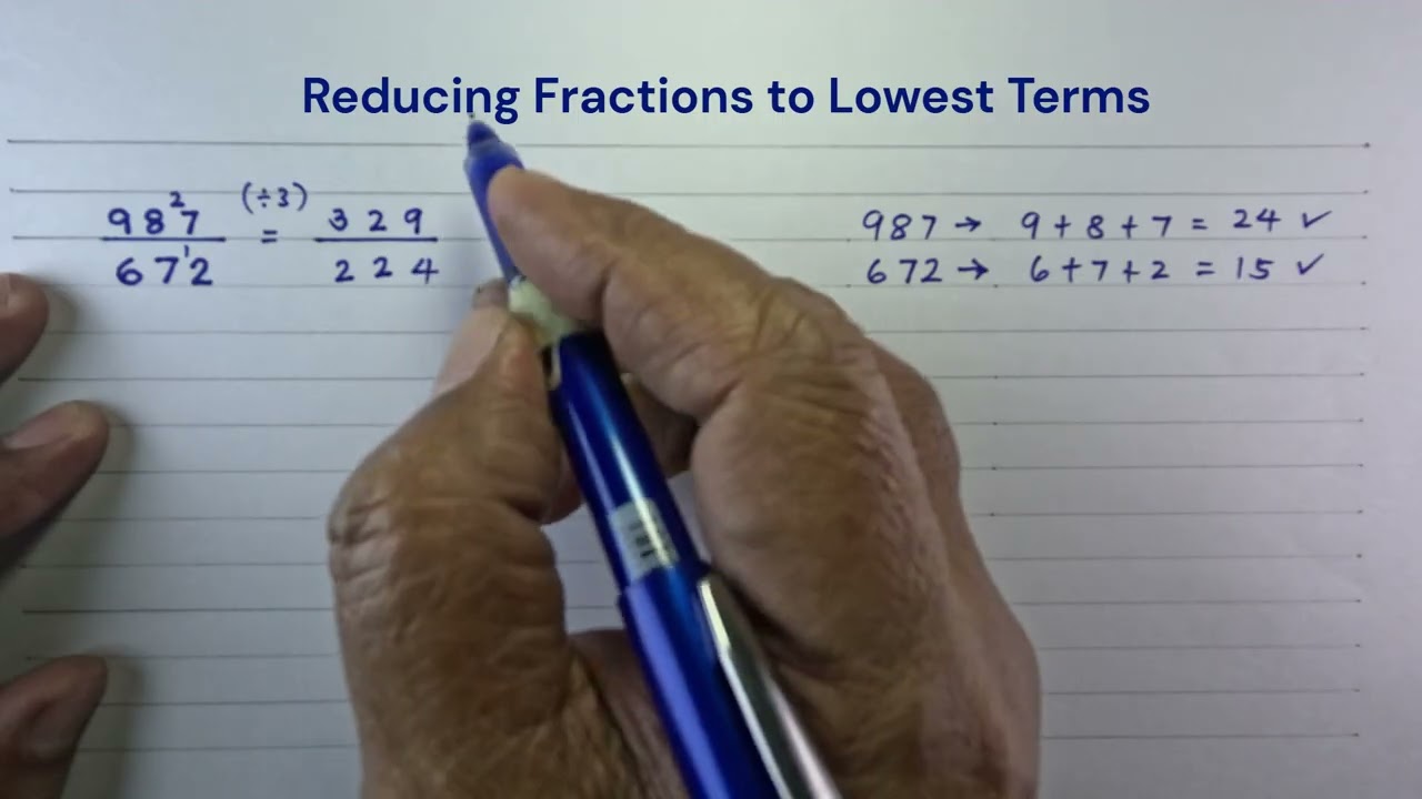 II-3. Reducing Fractions to Lowest Terms