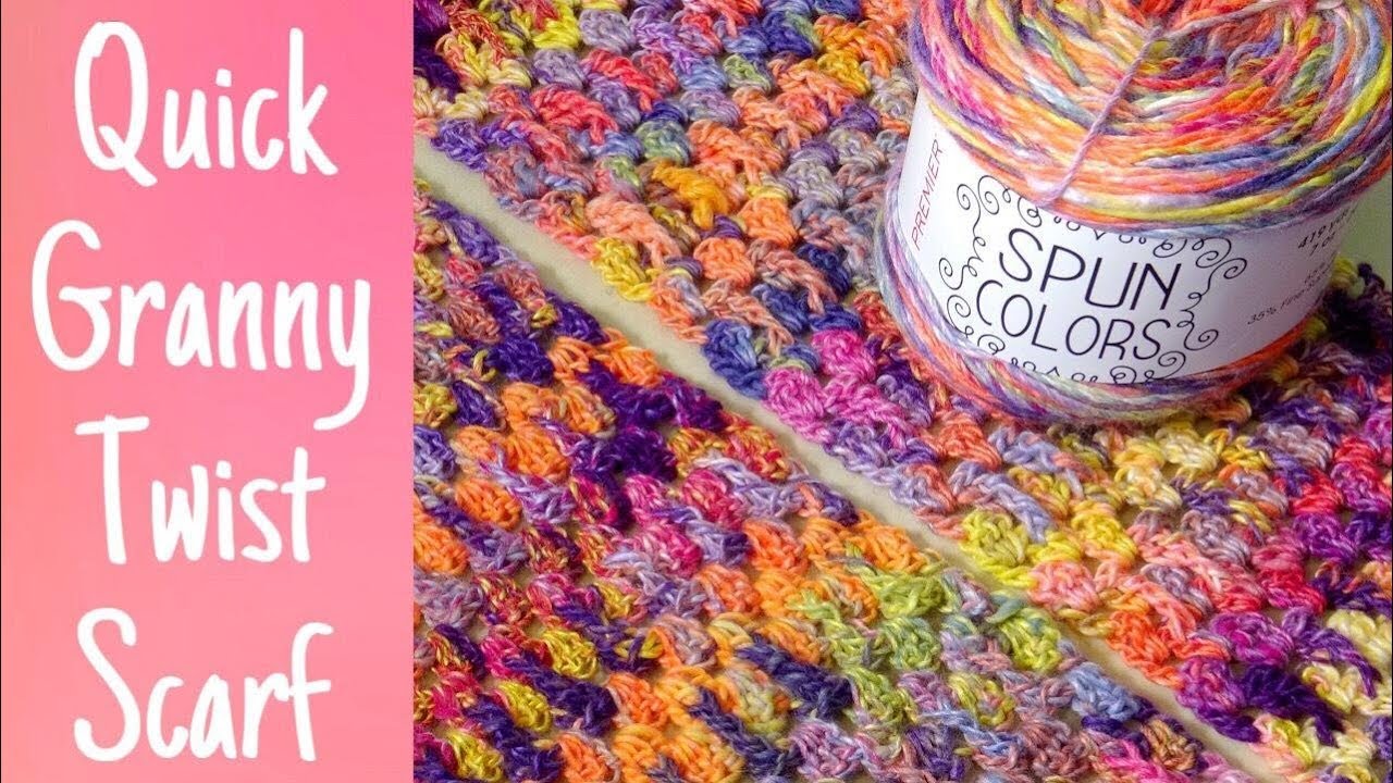 # 569 Quick Granny Twist Scarf or Cowl - Crochet Tutorial