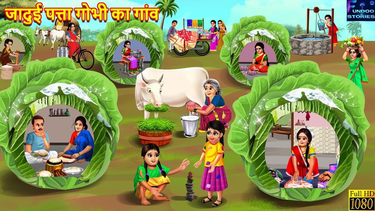 जादुई पत्ता गोभी का गांव | Jadui Patta Gobhi | Hindi Kahani | Moral Stories | Bedtime Story | Kahani