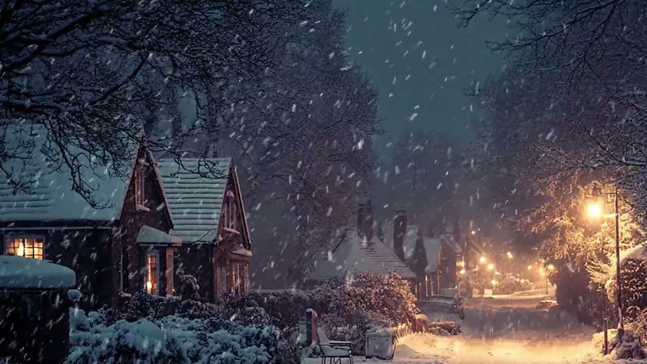 3 Hours of Calm Snowfall for Sleeping, Studying, and Working