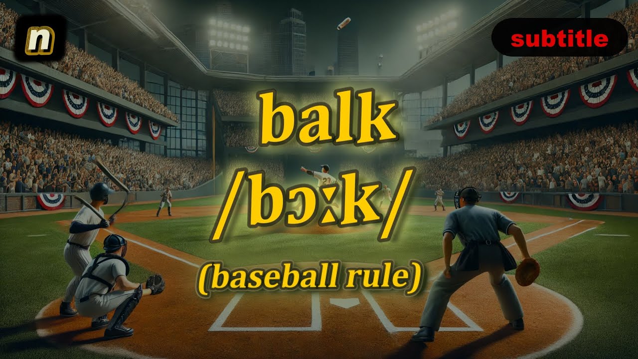 [n] Balk meaning (baseball rule) with 5 examples
