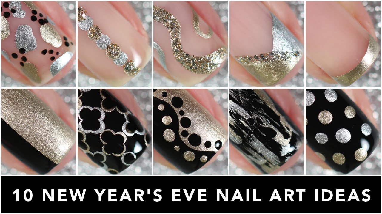 10 NEW YEAR'S EVE NAIL ART DESIGNS || caramellogram