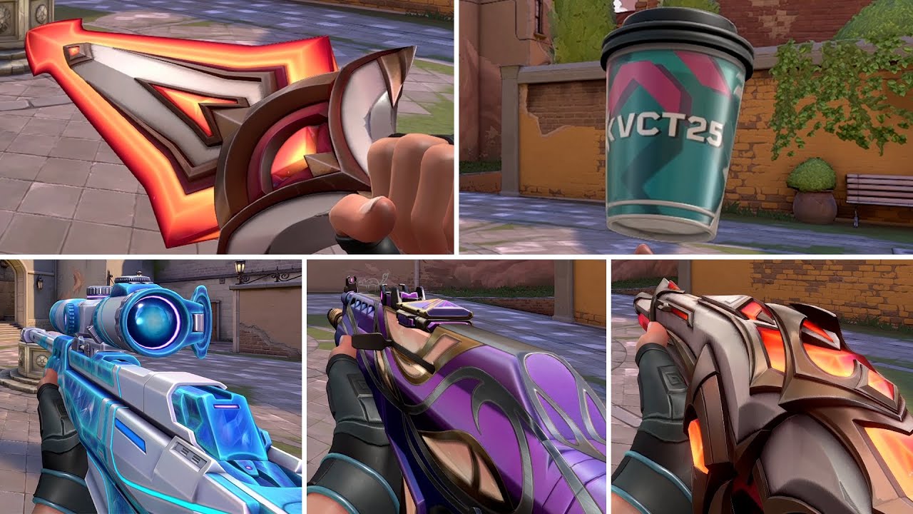 ALL NEW SKINS & NEW FLEX - V25ACT5 New Battlepass in Game showcase【 VALORANT 】