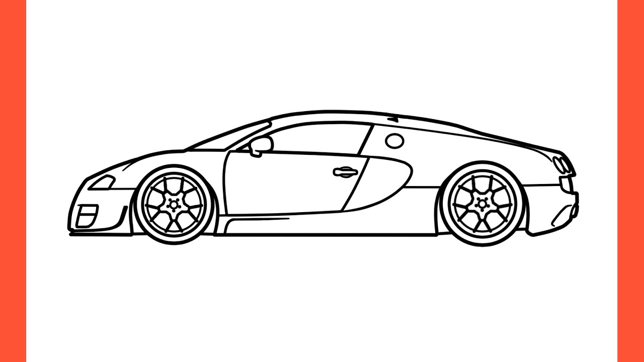 How to draw BUGATTI VEYRON SUPER SPORT 2010 easy / drawing bugatti ss 2011 sports car step by step